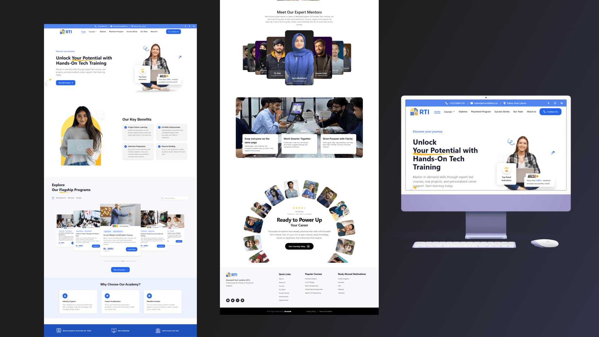 Rivendell Tech Institute – Educational Website - Mockup 1