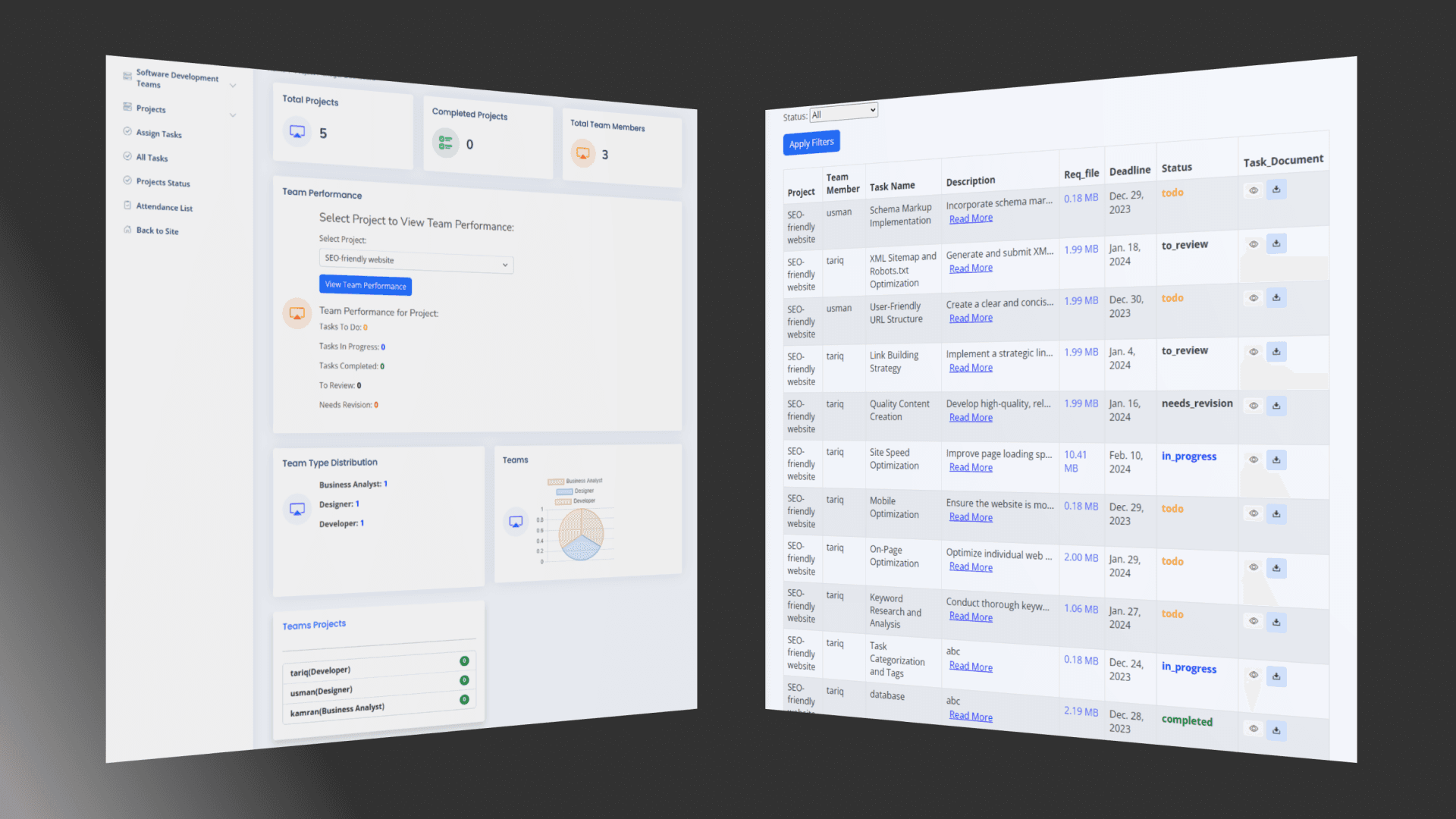 Software House Management System - Mockup 2